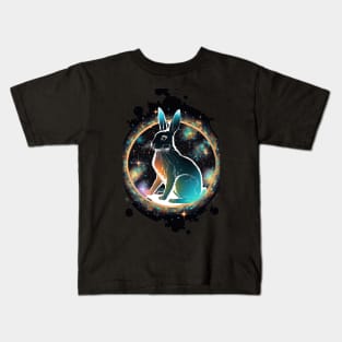 Year of the rabbit chinese zodiac sign in space Kids T-Shirt